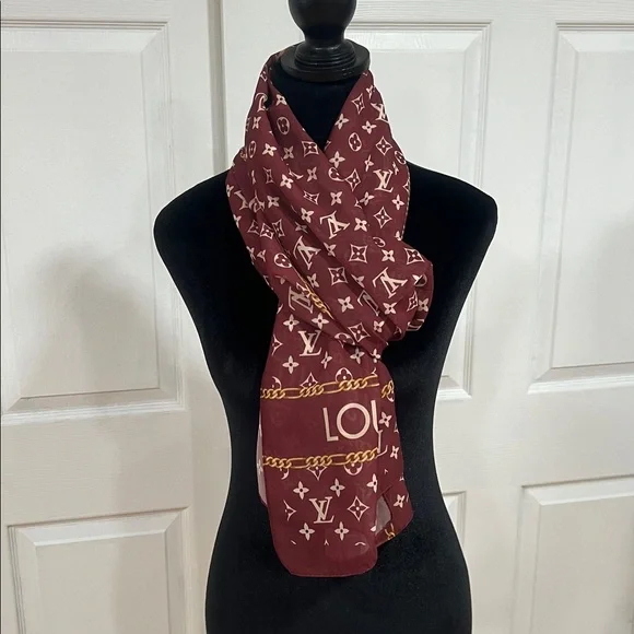 (( not authentic))NEW❤️LV Chiffon Shawl - Picture 15 of 17